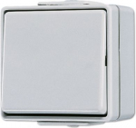 1-gang switch, 1-pole, 1-way, 10AX/250V, IP44, grey, WG600 601W | 4011377303805