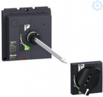 Extended rotary handle, padlockable, black. product or component type: rotary handle - accessory / separate part type: control accessories - handle front plate colour: black - rotary handle mounting style: extended. LV432598 | 3606480020346