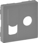 Cover plate Valena Life - TV socket 0-2400 MHz + RJ45 Cat. 6 UTP - aluminium 754832 | 3414970461698