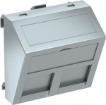 DATA Adapteris f.2 konektoriem tips RM 45x45mm, PC, alumīnija lakots 6119302 | 4012195887508