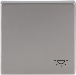 With >Light< icon. For flush-mounted switch 1g1w, 1g2w, intermediate, push switch. Material stainless steel. Anti fingerprint. 2CKA001751A3191 | 4011395227213