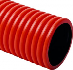 Rigid double-coated corrugated pipe, halogen free, KOPODUR diameter 200 mm, red, length 6 m IP 40. KD 09200_BC | 8595057618312