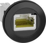 Panel mounted RJ45 port, Harmony XB5, 22mm, for ethernet interface, black XB5PRJ45 | 3606481194213