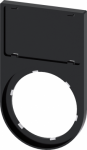 Label holder, 22mm, flat, Frame rounded off at the bottom black, for labeling plate 17.5 mm x 27 mm, for snapping on 3SU1900-0AS10-0AA0 | 4011209963740