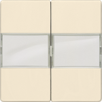 1+1 Rocker switch for two-way switch, with label, 55x55mm, electrical white DELTA i-system 5TG6282 | 4001869308548