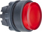 Head for illuminated push button, Harmony XB5, red projecting, 22mm, BA9s bulb, spring return, unmar ZB5AW14 | 3389110909852