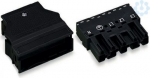 Plug; with strain relief housing; 5-pole; Cod. A; 4,00 mm&sup2;; black 770-115 | 4044918254441