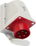 CEE-wall mounted plug 16A 5p 6h IP44 with lid 515-6KD