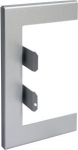 Wall cover plate for wall trunking BRAP 68x100mm of sheet steel alu finish BRAP65100WLAN | 4012740842150