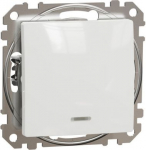 Switch 10AX white with blue locator LED Sedna Design SDD111101L | 3606481478030