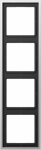 Metal 4-gang frame, aluminium, LS990 AL2984 | 4011377992320