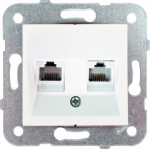 Data outlet 2xRJ45 cat6, white Karre 90963679 | 8691136314899