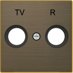 Color: Antique Gold.   Cover plate for TV outlet code: 8150, 8150.3 & 8150.7 2CLA855000A1201 | 8427238166469