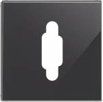 Color: Black Glass   Cover plate for VGA connection unit code: 8155.5 2CLA855550A2501 | 8427238224770