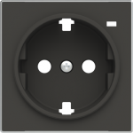 Color: Soft Black   Cover plate for Schuko socket outlet code: 8188.8 2CLA858880A1501 | 8427238136479