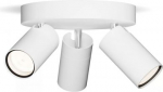Ceiling/wall spotlight Idris, GU10, 3x5W, on a single plate, IP44, white 929004104401 | 8720169299153