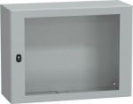 Spacial S3D tspt door w/o mount.plate H600xW800xD300.IP66 IK08 RAL7035.. range of product: Spacial S3D - device application: multi-purpose - product or component type: compact enclosure - enclosure nominal height: 600 mm - enclosure nominal width: 80 ...