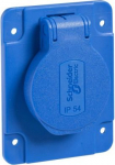 Socket outlet, Mureva PK, Schuko Panel, 65x85, Blue, IP54 PKS62B | 3303432319946