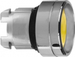 Head for illuminated push button, Harmony XB4, metal, yellow recessed, 22mm, spring return, high gua ZB4BA56 | 3389110887952