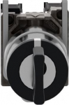 complete selector switch, Harmony XB4, black key, 22mm, 3 positions +/- 45 degree, stay put, 2 NO, A XB4BG33EX | 3389118030718