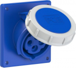 CEE-flanged socket 4x16A(3P+PE) 9h IP67 92x100 sloping blue 4142-9 | 9003399140259