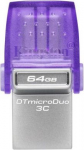 Kingston DataTraveler DT Micro Duo 3C 64 GB, USB Type-C and Type-A, Purple DTDUO3CG3/64GB | 740617328219
