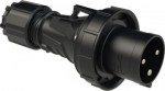 CEE connector 3x63A 6h IP67 (2P+PE) POWER TWIST black 033-6xs | 9003399785351