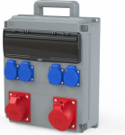 OPOLE 5x32A 5x16A 4xSchuko with 14mod., with MCB: 3x32A, 3x16A, 4*1x16A, and RCD 63A/4/0.03A, IP54 Mobile distribution box 909210005WE | 5902082068983