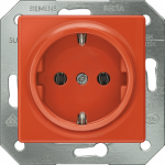 Socket outlet, 10/16A 250V, With screwless connection terminals, 55x55mm, orange, DELTA i-system 5UB1513 | 4001869051574