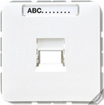 Cover plate, 1xRJXX, beige, CD 569-1WE | 4011377284104