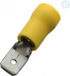 Flat terminals, 4-6/6.3x0.8, yellow, 100 pieces 260426 | 4011923089450