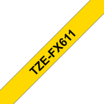 Brother | TZe-FX611 Flexible ID Laminated Tape | Black on Yellow | TZe | 8 m | 6 cm TZEFX611 | 4977766692991