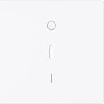 With imprint >0< and >I<. As cover for 2-pole or 3-pole flush-mounted on-off switch and 2-pole control on-off switch. 2CKA001751A3353 | 4011395320167