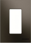 Color: Anthracite.   Size (height x width): 117 x 85 mm.   Wallplate for rectangular face NEMA devices (max: 2,62" H x 1,3" W). 2CLA247360N1801 | 8427238085814