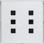 Impressivo center plates for Jussi signalling products: FIM1300. Includes the needed parts to modify the Jussi signalling product to Impressivo design. Marking possibilities under big lense cover. White. 2TKA001578G1 | 6418677330117