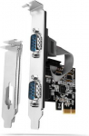 NET CARD PCIE 2PORT 250KBPS/SP&LP PCEA-S2N AXAGON PCEA-S2N | 8595247905406