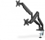 Digitus | Desk Mount | Universal Dual Monitor Mount with Gas Spring and Clamp Mount | Swivel, height adjustment, rotate | Black DA-90395 | 4016032465126