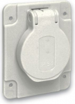 Socket outlet, Mureva PK, Schuko Panel, 65x85, Gray, IP54 PKS62G | 3303432319939