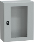 Wall mounted steel enclosure, PanelSeT S3D, transparent door, without mounting plate, 500x400x200mm, NSYS3D5420T | 3606480159435