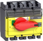 Visible break switch-disconnector Compact INV250, 250A, 3p. range: Compact - product name: INV250 - poles description: 3P - network type: AC, DC - network frequency: 50/60 Hz - handle colour: red - [Ie] rated operational current: AC-21A: 250 A AC 50/ ...