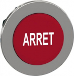 Head for illuminated push button, Harmony XB4, metal, red flush, 30mm, spring return, white marked A ZB4FL433 | 3606489582470