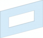 Front plate, PrismaSeT P and G, for INS-INV250 changeover, 5M, vertical, fixed, rotary handle, W600, LVS03235 | 3606481872289