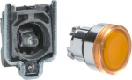 Illuminated push button, Harmony XB4, orange flush, 22mm, spring return, 1NO, 24V XB4BW35B1 | 3389119029551