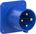 CEE-flanged plug 4x63A (3P+PE) 9h IP44 POWER TWIST blue 6341-9K | 9003399368974