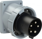 CEE-flanged plug angled 5x63A (3P+N+PE) 7h IP67 POWER TWIST black 735-7 | 9003399135552