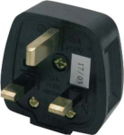 Schutzkontaktstecker BS (british standard) 13A IP32 schwarz mit Sicherung 00200 | 9003399238307