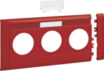 Frontplate 3-gang socket outlet for BR 100 with LF stackable halogen red GB10031K3020 | 4012740855068