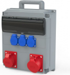 OPOLE 5x32A 5x16A 3xSchuko with 14mod., with MCB: 3x32A, 3x16A, 3*1x16A, and RCD 63A/4/0.03A, IP54 Mobile distribution box 909210006WE | 5902082068914
