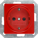 Socket outlet, with increased touch protection, 55x55mm, red, DELTA i-system 5UB1522 | 4001869402536