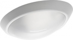 Bulkhead ELIPTIC 1x100W E27 IP44 white, frosted glass 018107 | 590596318107